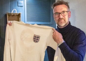 Sir Bobby Charlton’s Iconic 1966 World Cup Semi-Final Shirt Commands Impressive Auction Price